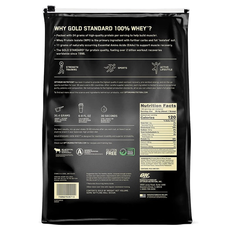 Optimum Nutrition 100% Gold Standard Whey Protein 10 Lb