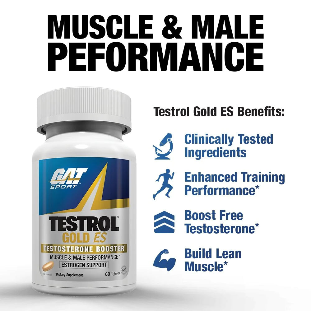 Gat Sport Testrol Gold Es Tablets, 30 Servings, 60 Tablets