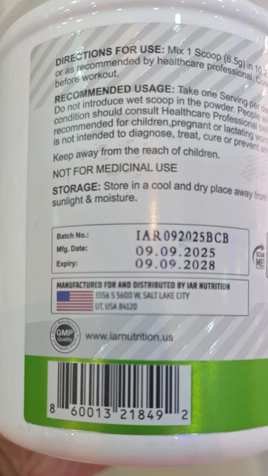 Gibbon White Series BCAA60 Servings- BlueRaspberry-860013218492