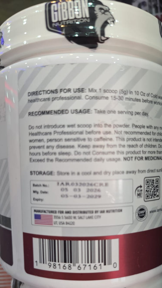 Gibbon ThePure Creatine Monohydrate-198168671610