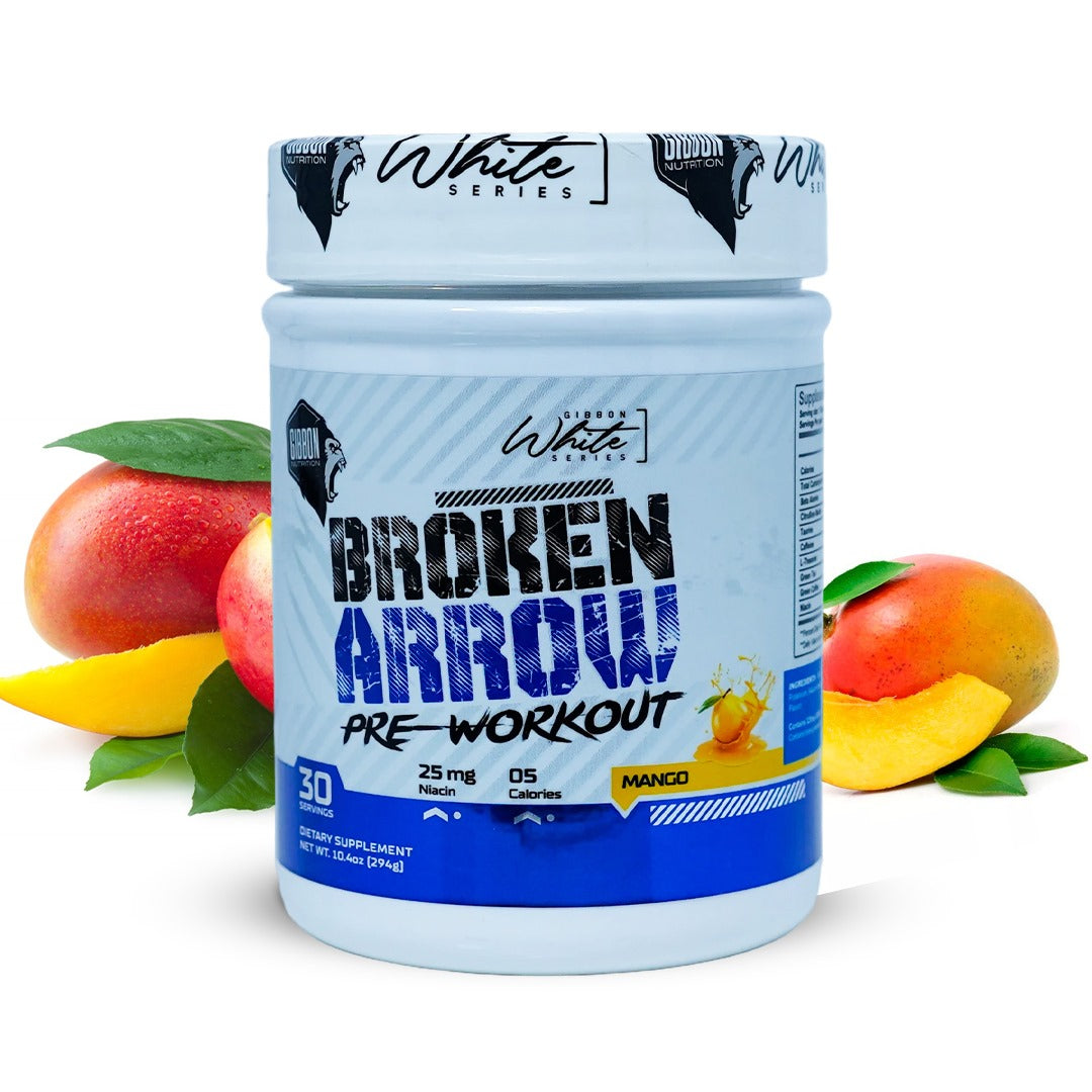 Gibbon White Series Broken Arrow Pre-Workout 294G 30 servings
