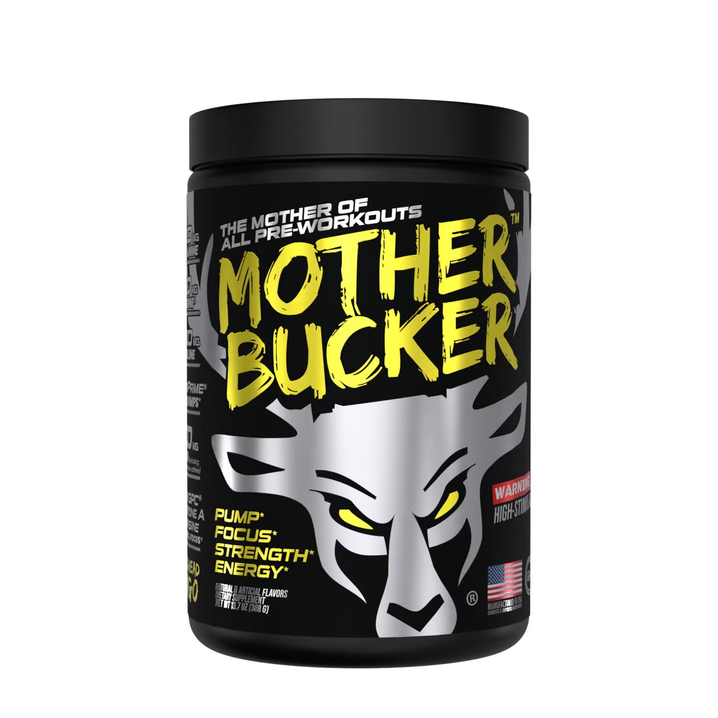 Bucked Up Mother Bucker – High-Stimulant Nootropic Pre-Workout (13.8 Oz / 20 Servings)