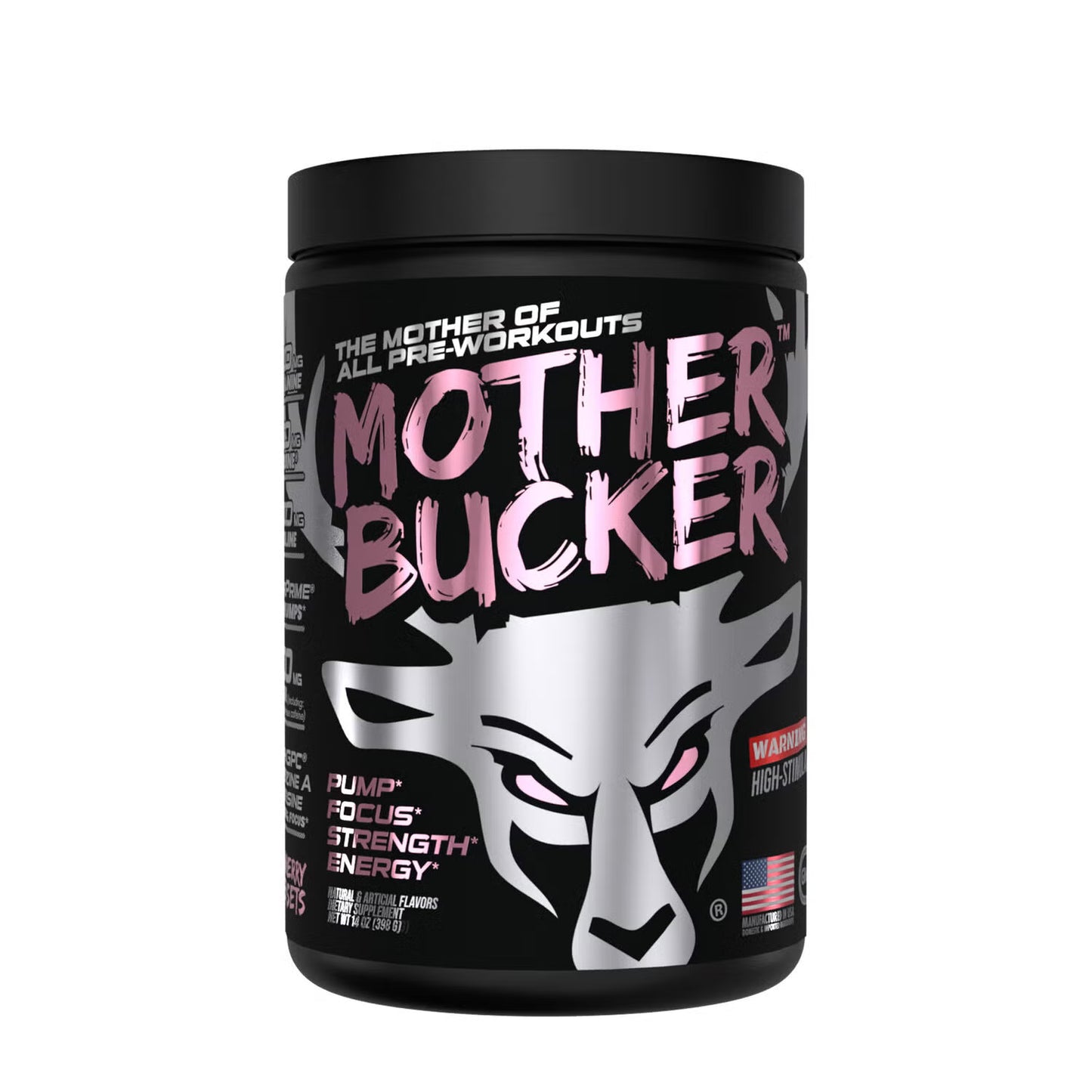 Bucked Up Mother Bucker – High-Stimulant Nootropic Pre-Workout (13.8 Oz / 20 Servings)