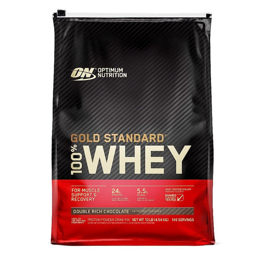 Optimum Nutrition 100% Gold Standard Whey Protein Double Rich Chocolate 10 Lb