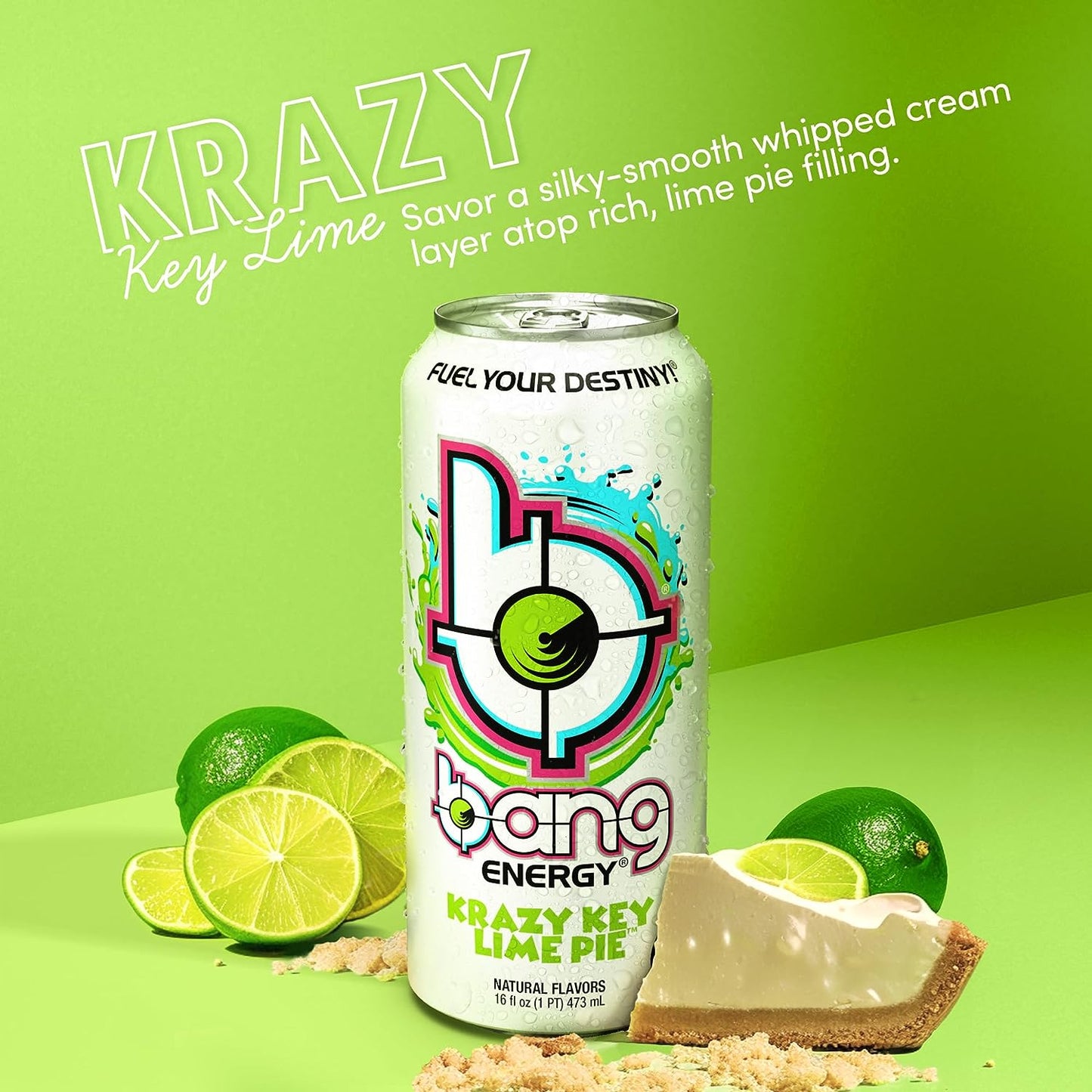 Bang Krazy Key Lime Pie Lemon Energy Drink