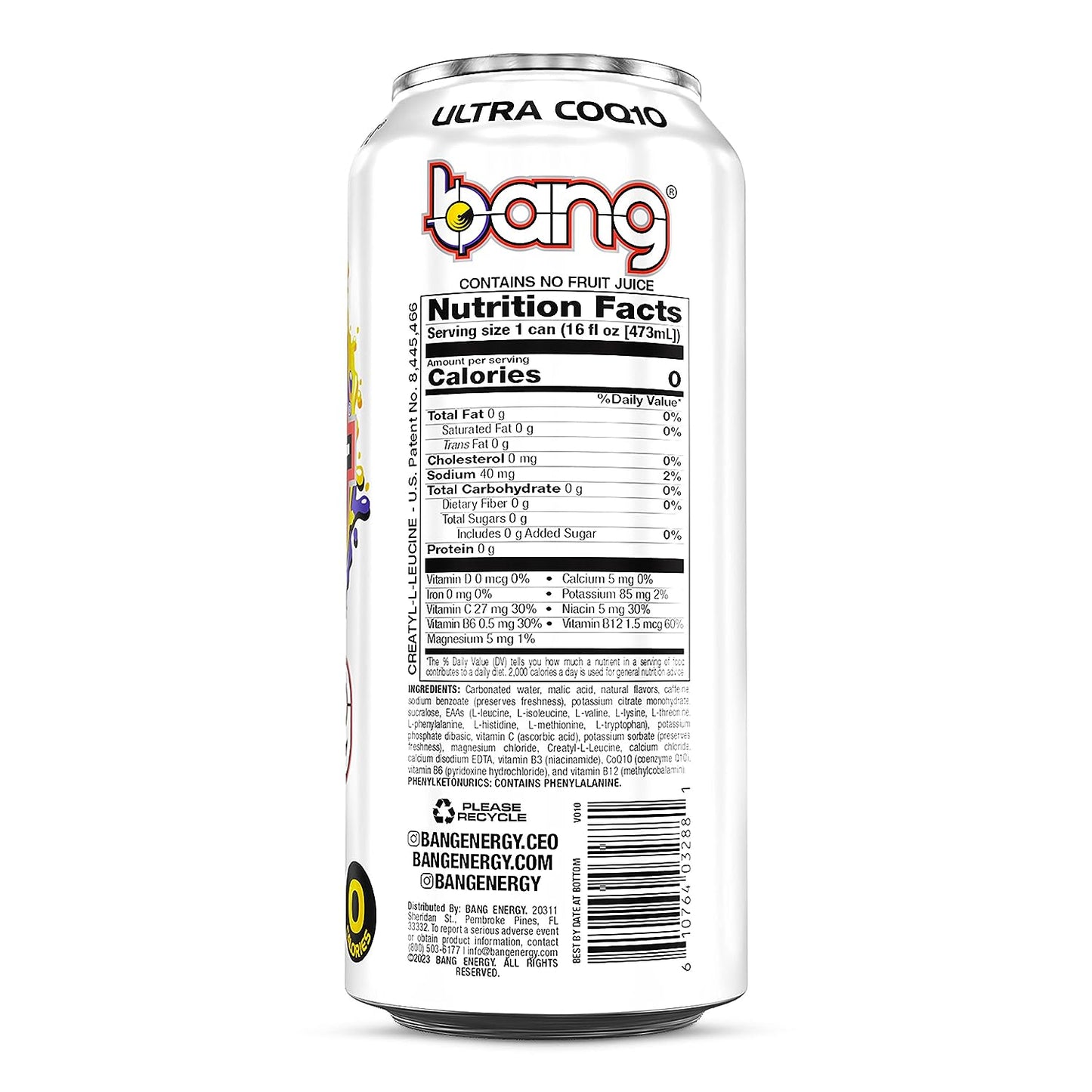 Bang Nectarine Blueberry Energy Drink