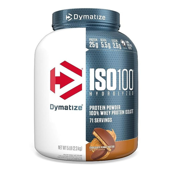 Dymatize ISO 100 Whey Protein Powder 5LB Chocolate Peanut Butter at Al Saqer Nutrition UAE