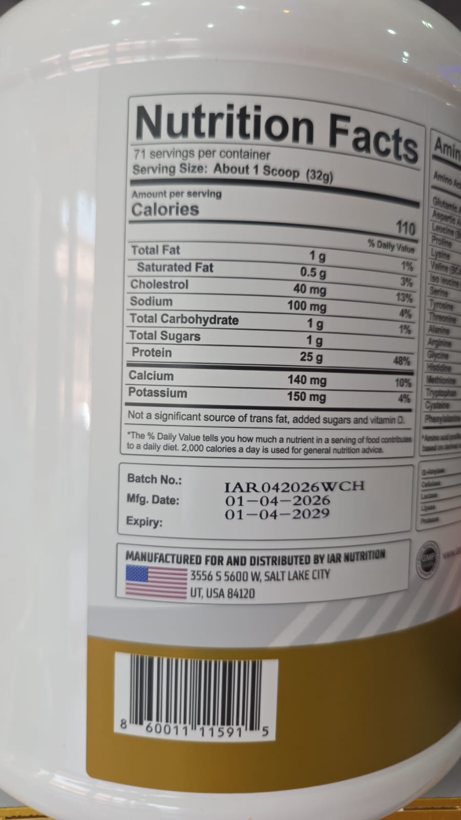 Gibbon White Series "The Whey" 5LBS Protein