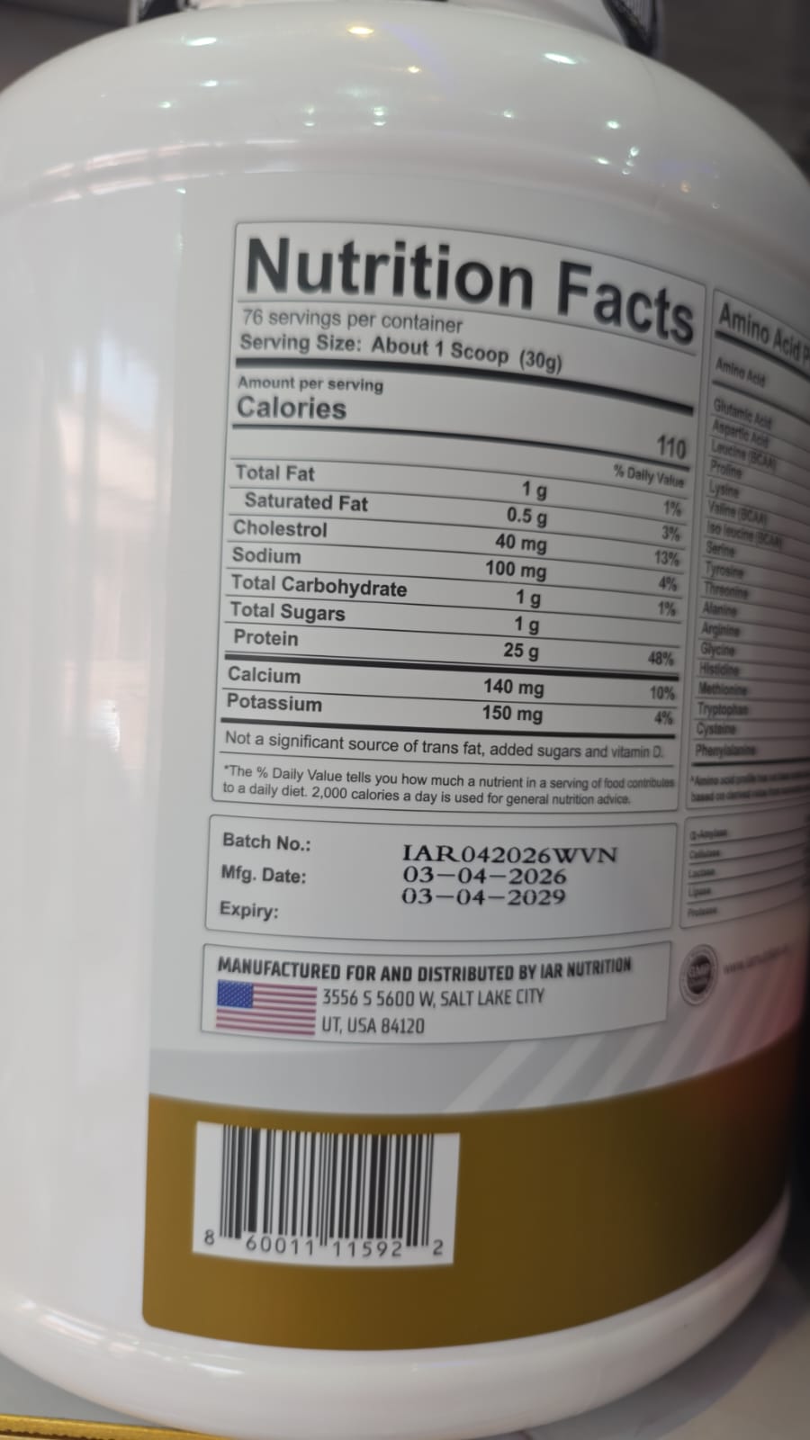 Gibbon White Series "The Whey" 5LBS Protein