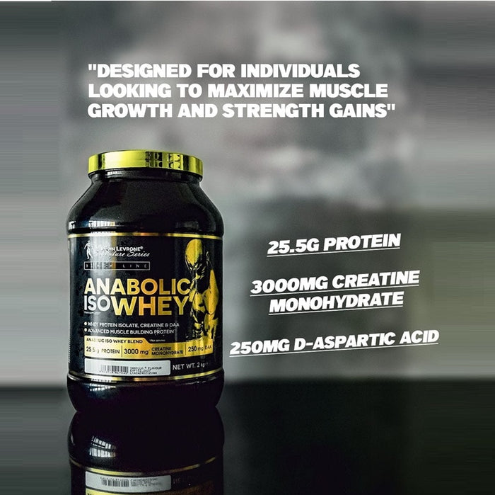 Kevin Levrone Anabolic ISO Whey Protein 2kg Snicker at Al Saqer Nutrition UAE