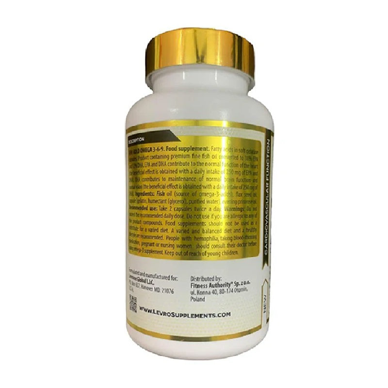 Kevin Levrone Gold Omega  3 6 9, 100 Capsules