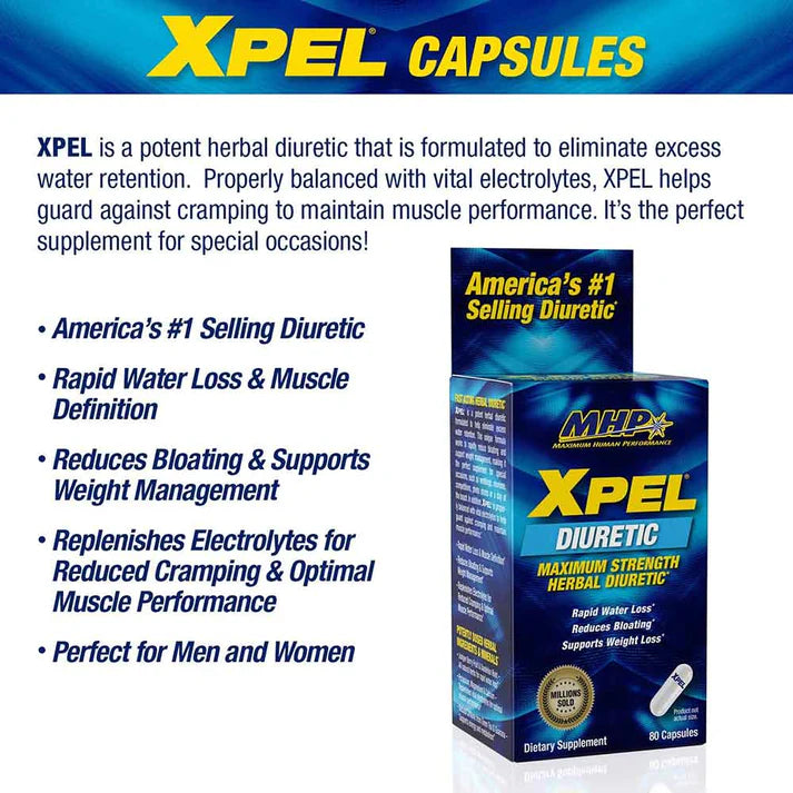 MHP XPEL Diuretic 80 capsules