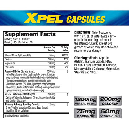 MHP XPEL Diuretic 80 capsules