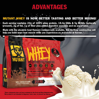 Mutant - Whey (2 Flavors in IN 1 Pack- 1.8 KG)