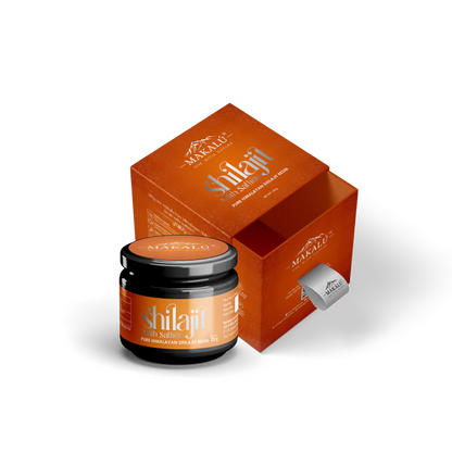 Makalu Shilajit Resin with Saffron – Pure Himalayan Strength & Vitality Booster (20gm)