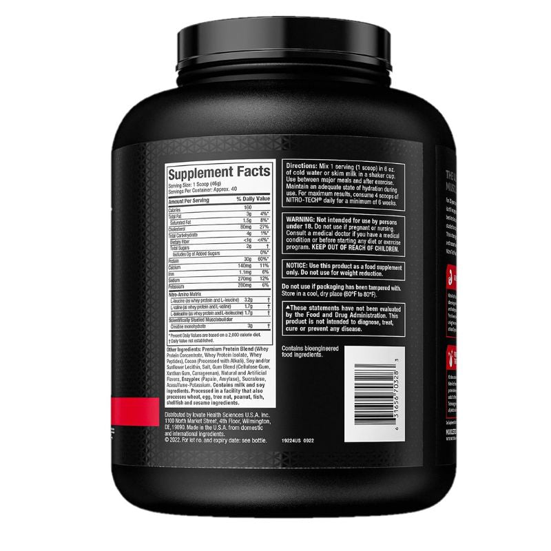 Muscle Tech Nitro Tech Performance Series Chocolate 4 Lb