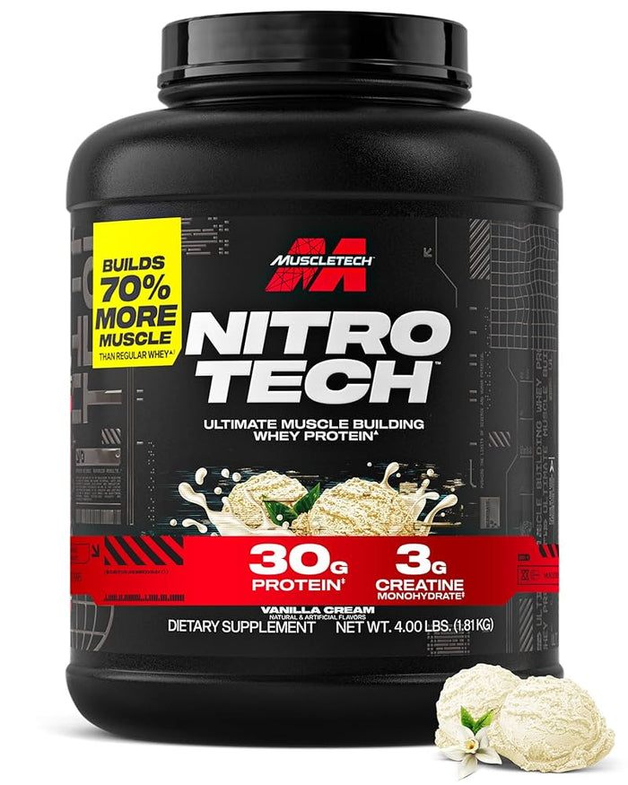 Muscle Tech Nitro Tech Whey Protein 4 Lb cookies-and-cream at Al Saqer Nutrition UAE