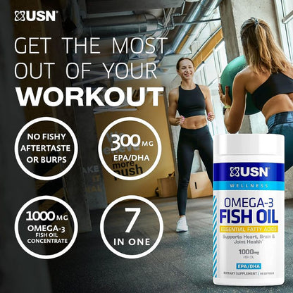 USN Omega-3 Fish Oil 1000 Mg 90 Capsules