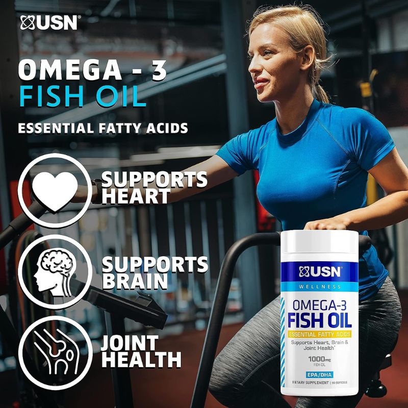 USN Omega-3 Fish Oil 1000 Mg 90 Capsules