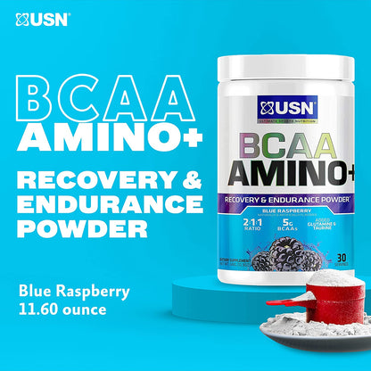 USN Supplements Bcaa Amino + Supplements, Blue Raspberry