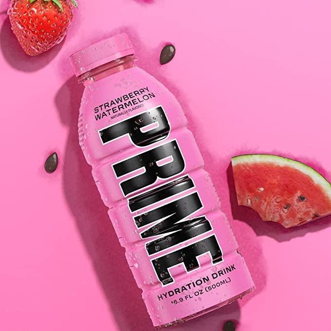 Prime Hydration Drink Sports Beverage "STRAWBERRY WATERMELON," Naturally Flavored, 10% Coconut Water, 250mg BCAAs, B Vitamins, Antioxidants, 834mg Electrolytes, Only 20 Calories per 16.9 Fl Oz Bottle - Life of Riley Supplements Trading LLC