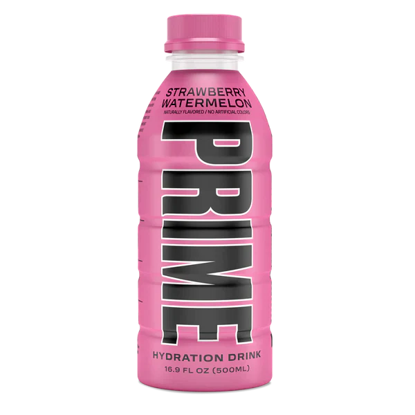 Prime Hydration Drink Sports Beverage "STRAWBERRY WATERMELON," Naturally Flavored, 10% Coconut Water, 250mg BCAAs, B Vitamins, Antioxidants, 834mg Electrolytes, Only 20 Calories per 16.9 Fl Oz Bottle - Life of Riley Supplements Trading LLC