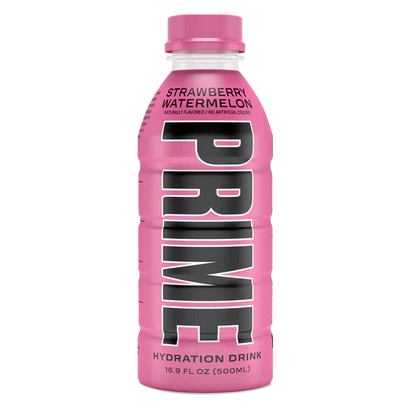 Prime Hydration Drink Sports Beverage "STRAWBERRY WATERMELON," Naturally Flavored, 10% Coconut Water, 250mg BCAAs, B Vitamins, Antioxidants, 834mg Electrolytes, Only 20 Calories per 16.9 Fl Oz Bottle - Life of Riley Supplements Trading LLC