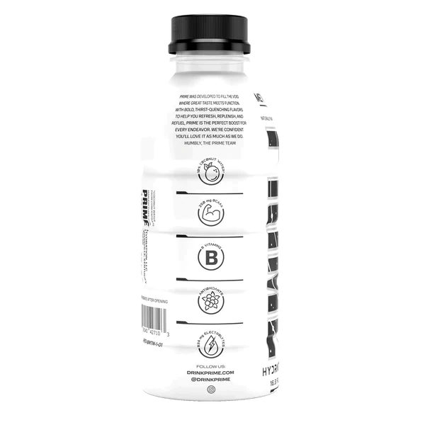 Prime Hydration Drink Sports Beverage "META MOON," Naturally Flavored, 10% Coconut Water, 250mg BCAAs, B Vitamins, Antioxidants, 834mg Electrolytes, Only 20 Calories per 16.9 Fl Oz Bottle - Life of Riley Supplements Trading LLC