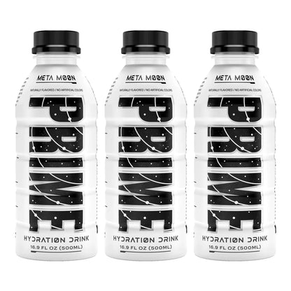 Prime Hydration Drink Sports Beverage "META MOON," Naturally Flavored, 10% Coconut Water, 250mg BCAAs, B Vitamins, Antioxidants, 834mg Electrolytes, Only 20 Calories per 16.9 Fl Oz Bottle - Life of Riley Supplements Trading LLC