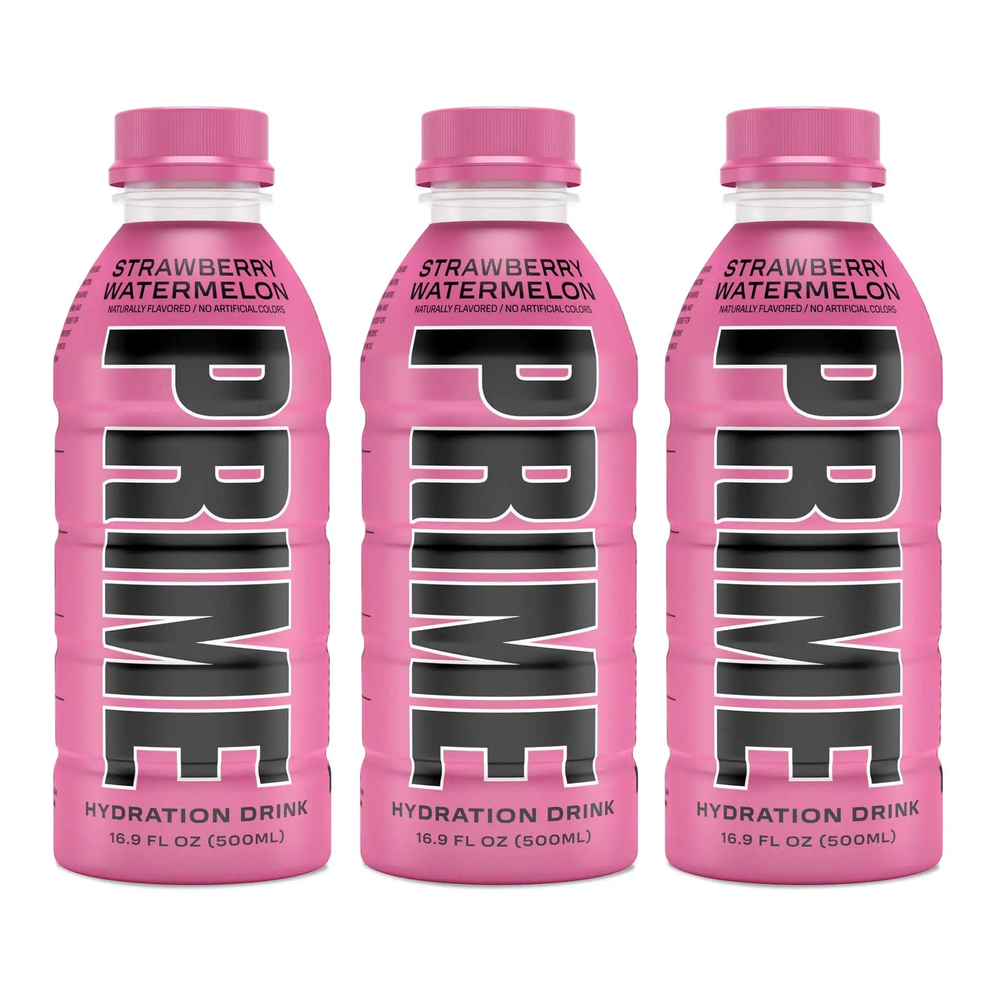 Prime Hydration Drink Sports Beverage "STRAWBERRY WATERMELON," Naturally Flavored, 10% Coconut Water, 250mg BCAAs, B Vitamins, Antioxidants, 834mg Electrolytes, Only 20 Calories per 16.9 Fl Oz Bottle - Life of Riley Supplements Trading LLC